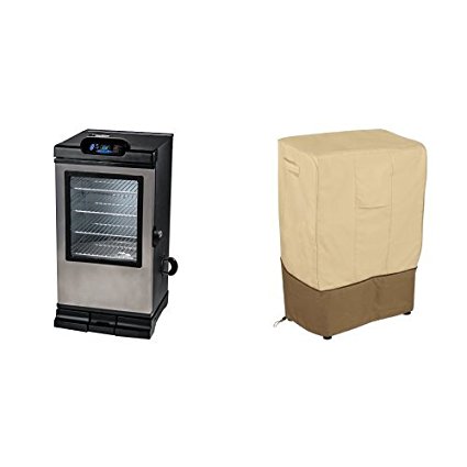 Masterbuilt 20072115 Bluetooth Smart Digital Electric Smoker, 30-Inch with Classic Accessories Cover