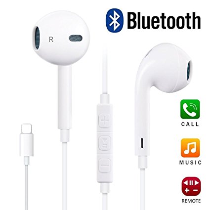 Lightning Earbuds/Headphones/Earphones,XiQin Stereo Sound in Earphones and Built-In Mic and Volume Control,suitible for Apple iPhone X,7,7 Plus,iPhone 8,8 Plus Earbuds