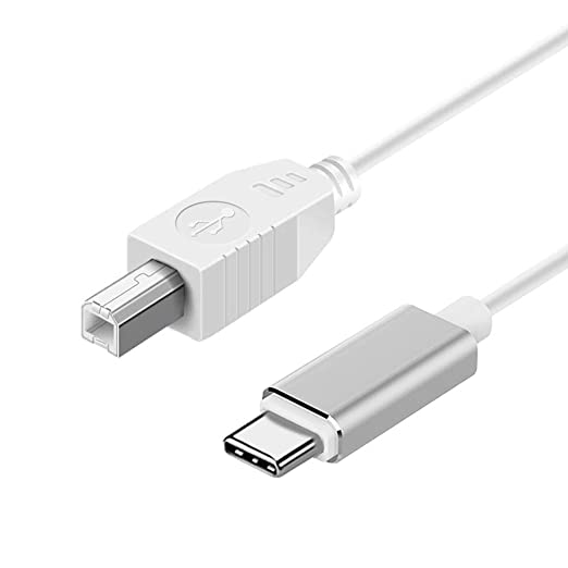 USB C to USB B Midi Cable 1.5M, MeloAudio Type C to USB 2.0 Midi Interface Cord for Samsung, Huawei Laptop, MacBook to Connect with Midi Controller, Midi Keyboard, Audio Interface Recording and More