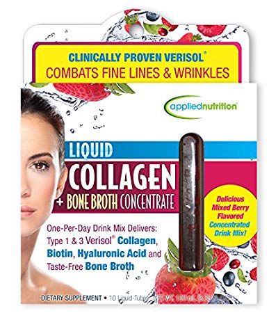 Applied Nutrition Liquid Collagen Plus Bone Broth Concentrate, 3.35 Fluid Ounce