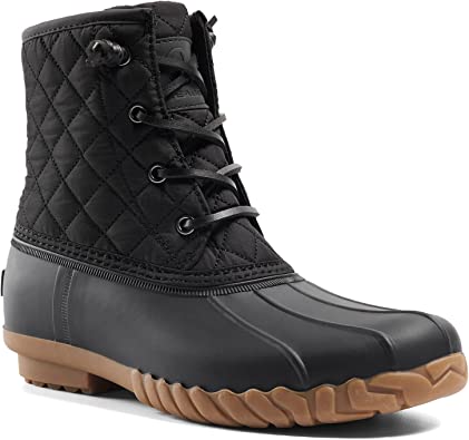 ALEADER Women Winter Snow Boots Waterproof Lined Insulated with Zipper Duck Boots