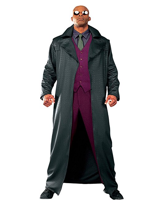 Matrix Reloaded Costume, Mens Morpheus Costume Style 1, Standard, CHEST 44", WAIST 30 - 34"