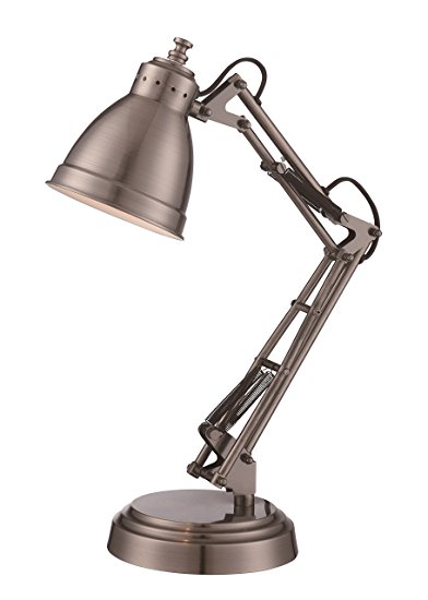 Satco 57/008 Vintage Desk Lamp, Antique Nickel, 1-Piece