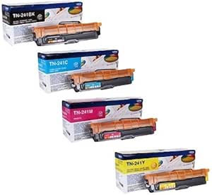 Lot de 4 cartouches de toner xL pour brother hL - 3170 cDW, cyan, magenta et jaune 500 feuilles pour photocopies ti-sa 80 g blanc-puissance : env. 2500/noir couleurs : 2200 pages