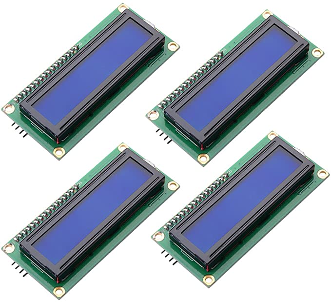 Qunqi 4Packs IIC I2C TWI 1602 Serial Blue LCD Module Board for Arduino UNO R3 MEGA2560