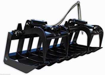 60" Heavy Duty Root Grapple Bucket Skid Steer Attachment 1/2" Thick Steel Frame