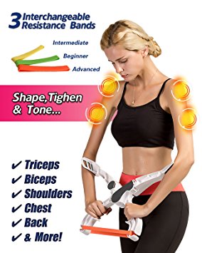 Monicafed Arm Upper Body Workout Machine Resistance Excerise Band Tones Strengthens Arms Biceps Shoulders Chest As Seen As On TV