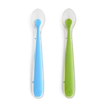 Munchkin 27106 Silicone Spoons, 2-Pack (Colors May Vary)