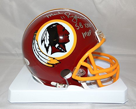 Mark Rypien Autographed Washington Redskins Mini Helmet W/ SB MVP and JSA W Auth