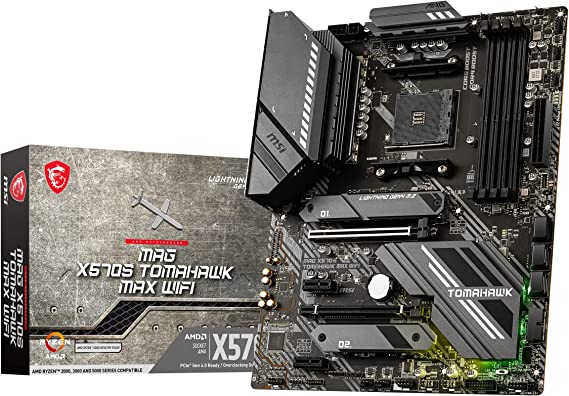 MSI MAG X570S Tomahawk WiFi Motherboard (AMD AM4, DDR4, PCIe 4.0, SATA 6Gb/s, M.2, USB 3.2 Gen 2, AC Wi-Fi 6, HDMI, ATX)