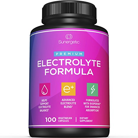 Premium Electrolyte Capsules – Perfect for Keto, Low Carb, Rehydration & Recovery - Electrolyte Replacement Capsules – Includes Electrolyte Salts, Magnesium, Sodium, Potassium – 100 Capsules