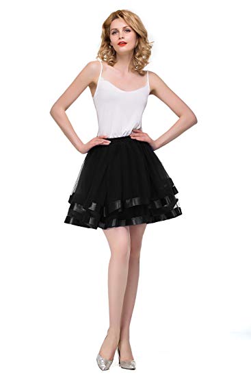 Babyonlinedress Babyonline Womens Tulle Tutu Adult Underskirt Petticoat Dance Skirt For Prom