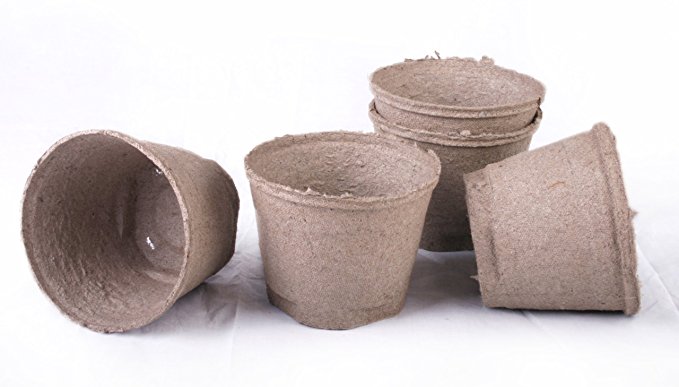13 NEW Round Jiffy Peat Pots Size 5x4 ~ Pots Are 5 Inch Round At the Top and 4 Inch Deep.