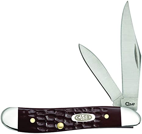 CASE XX WR Pocket Knife Brown Synthetic Jigged Peanut Item #046 - (6220 SS) - Length Closed: 2 7/8 Inches