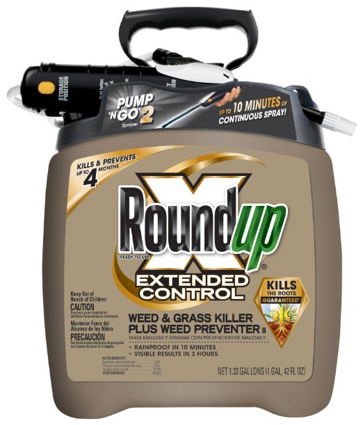 Roundup 5725070 Extended Control Weed and Grass Killer Plus Weed Preventer II Ready-to-Use Pump 'N Go Sprayer, 1.33 Gallon (Older Model)