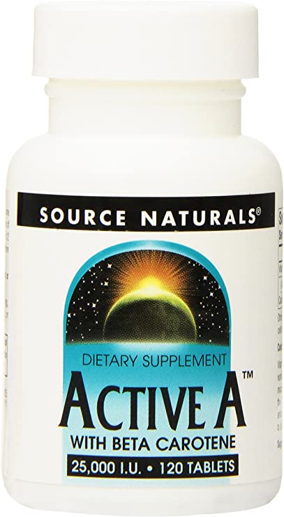 Source Naturals Active A with Beta Carotene 25,000IU - 120 Tablets