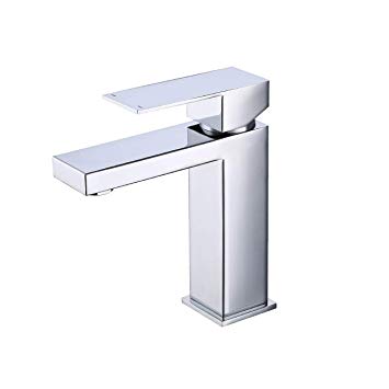 KES Modern Bathroom Faucet Single Handle Vanity Sink Faucet SUS 304 Stainless Steel Rust Free, Polished Chrome L3156ALF-CH