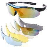XQ-XQ Polarized and UV400 Interchangeable Sunglasses Set for Cycling and More Sports