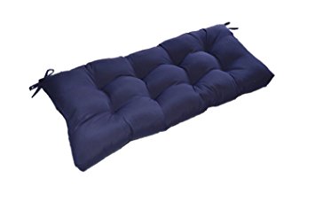 Solid Navy Blue Tufted Cushion for Bench, Swing, or Glider - Choose / Select Size (72" x 18")