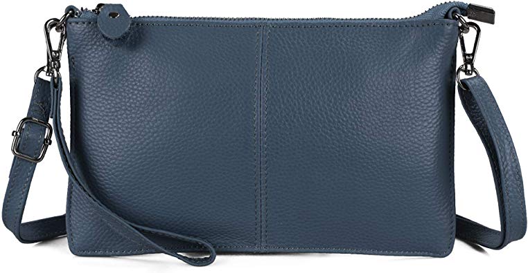 Befen Women's Leather Wristlet Mini Crossbody Bag, Small Shoulder Bag Clutch Purse with Card Slots
