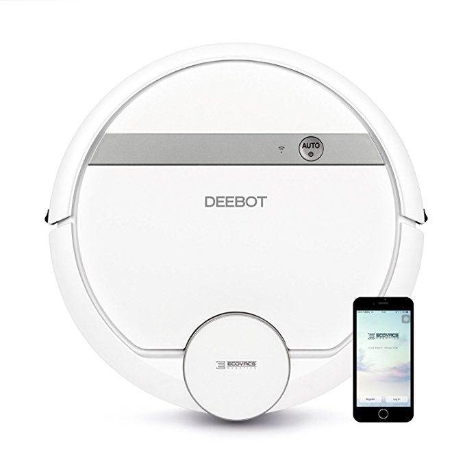 ECOVACS DEEBOT 900/901 Smart Robotic Vacuum for Carpet, Bare Floors, Pet Hair, with Mapping Technology, Higher Suction Power, Wifi Connected and Compatible with Alexa and Google Assistant