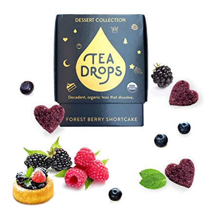 Forest Berry Shortcake Tea Drops I Caffeine Free Organic Tea I 10 Servings of Decadent Dessert Teas Without the Calories | Delicious as Hot or Iced Tea