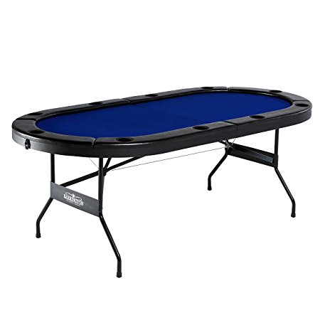 Barrington Texas Holdem Poker Table for 10 Players w/ Padded Rails & Cup Holders