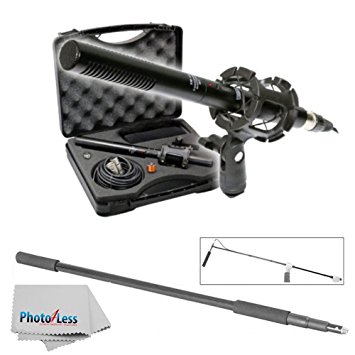 Vidpro XM-88 13-Piece Professional Video & Broadcast Unidirectional Condenser Microphone Kit With On Stage (MBP7000) Lightweight Handheld Boom Microphone Pole