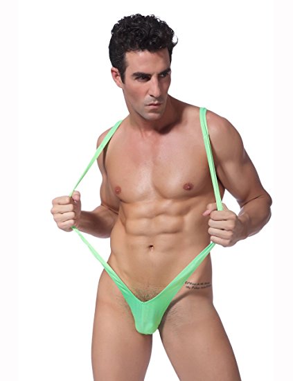 Hisionlee Men's Borat Mankini Costume Swimsuit Fashion G-String One-Piece Sexy Underwear