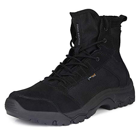 FREE SOLDIER Men's Work Boots 6" inch Lightweight Breathable Military Tactical Desert Boots for Hiking