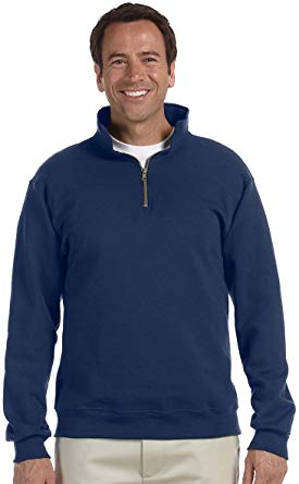 Jerzees Mens Super Sweats 1/4-Zip Sweatshirt with Cadet Collar