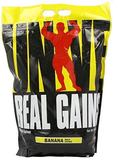 Real Gains Weight Gainer with Complex Carbs and Whey-Micellar Casein Protein Matrix Banana 10.6#