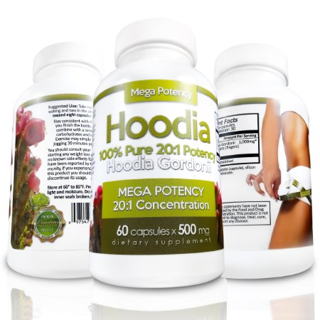 Hoodia Gordonii - The BEST Appetite Suppressant 201 Potency is 20X Stronger Than Typical Raw Hoodia Safe and Stimulant Free Unlike Most Diet Pills and Weight Loss Products Reduce Hunger and Lose Weight