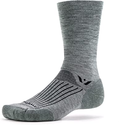 Swiftwick- PURSUIT SEVEN Hiking & Cycling Crew Socks, Durable, Merino Wool