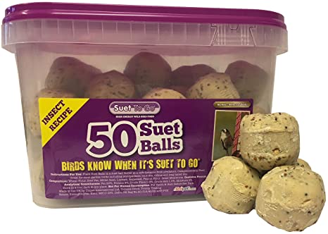 Suet To Go Insect Balls in Tub Wild Bird Treat, 50 x 90 g