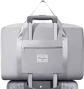 FITMYFAVO Personal Item Travel bag 36L - Lightweight,Foldable, Waterproof, Durable Carry-On Luggage for Spirit Airlines, Ideal for Women and Men(grey)