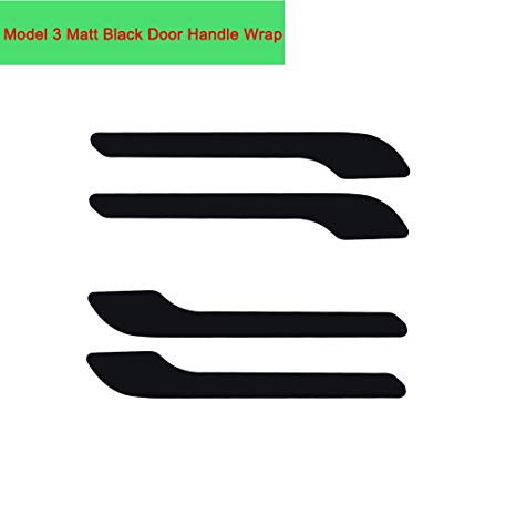 TeslaHome Model 3 Matt Black Handle Sticker Wrap (Model 3 Door Handle Sticker)