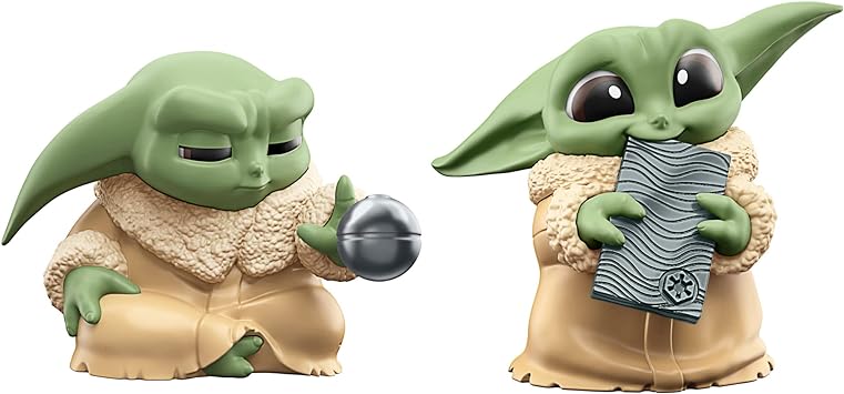 STAR WARS The Bounty Collection Series 5, 2-Pack Grogu Figures, 2.25-Inch-Scale Force Focus, Beskar Bite, Toy for Kids Ages 4 and Up (F5939)