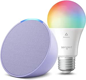 Echo Pop | Lavender Bloom   Sengled LED Smart Light Bulb (E27), Works with Alexa - Smart Home Starter Kit