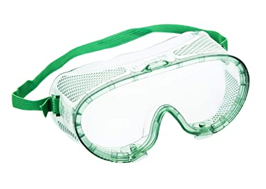 Eisco Labs Basic Green Safety Goggles - Vented with Adjustable Elastic Strap