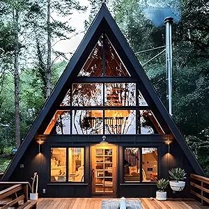 Modern A-Frame Cabin, 29ft Prefab Tiny Home, Portable House, Fully Assembled, Forest Retreat Container Home