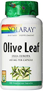 Solaray Olive Leaf Capsules, 410 mg, 100 Count