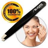 Veluxio Best Professional Slanted Tip Precision Eyebrow Tweezers