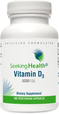 Vitamin D3 5000 IU | High-Potency Vitamin D3 Supplement | 100 Vegetarian Capsules | Seeking Health