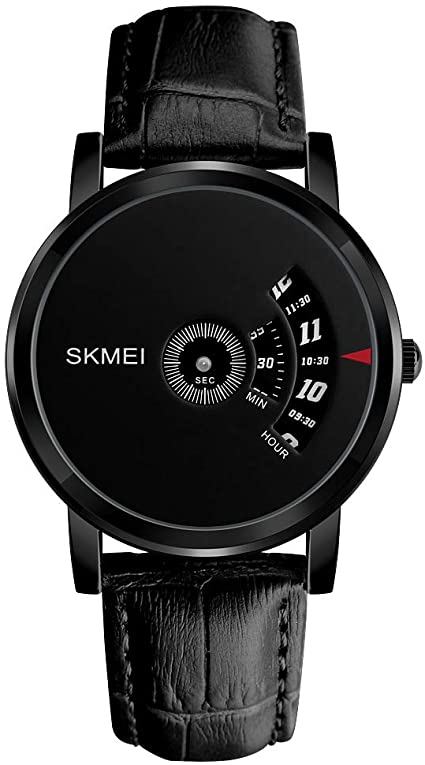 Skmei Men's Fashion Minimalist Quartz Wrist Watch Leather Band Waterproof Business Wacth for Men