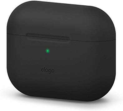 elago Original Silicone Case Cover Compatible with Apple AirPods Pro (2019) - 360° Full body Protection, Premium Silicone [Fit Tested] - Black