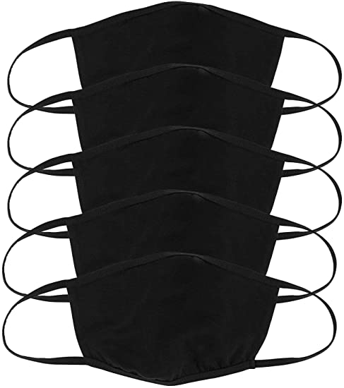 Bella Canvas 2-Ply Sewn Mask, Kids, Black