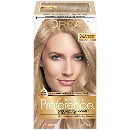 L'Oreal Paris Superior Preference Fade-Defying Color   Shine System, 8.5A Champagne Blonde (Packaging May Vary)