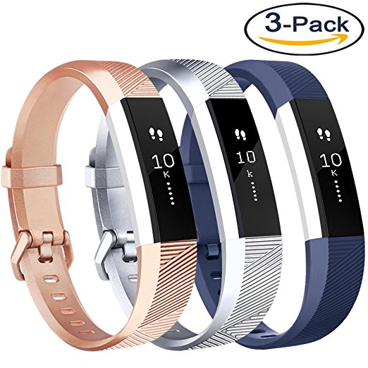 Vancle For Fitbit Alta HR Bands and Fitbit Alta Bands (3 PACK), Newest Sport Replacement Wristbands with Secure Metal Buckle for Fitbit Alta HR/Fitbit Alta