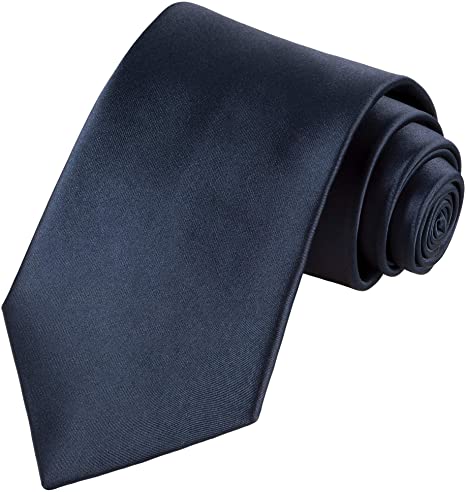 TIE G Solid Satin Tie Woven Silky Touch 8.5 cm / 3.35 inches Ties Mens Necktie in Gift Box